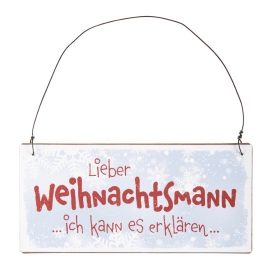 IB Laursen Schild "Lieber Weihnachtsmann ...."