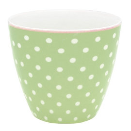 GreenGate Latte Cup "Spot Pale Green"